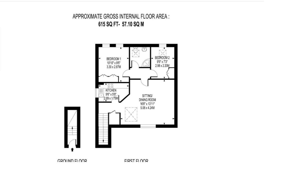 Weybridge - 2 Bed - Parking Apartment Bagian luar foto